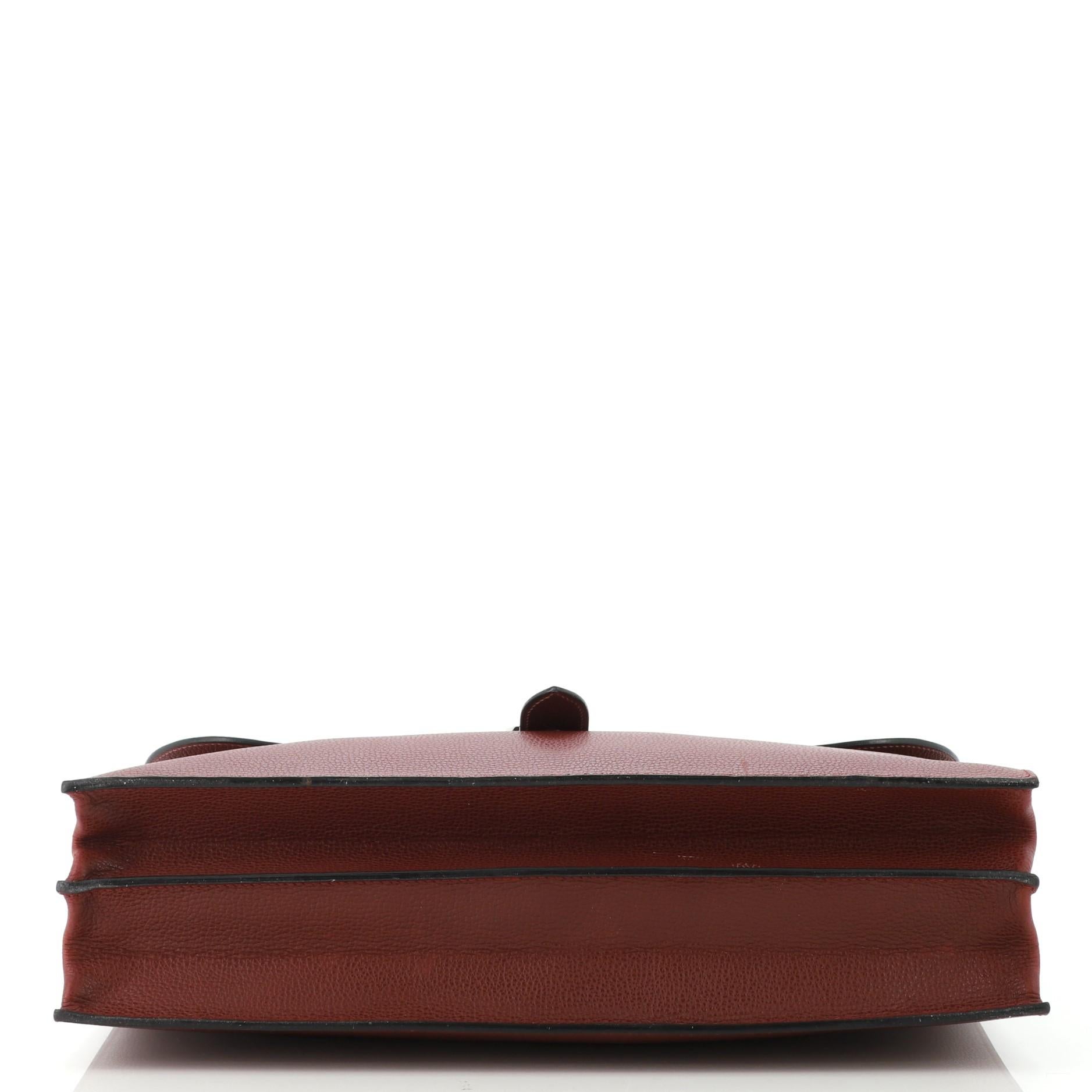 Hermes Sac a Depeches Bag Vache Liegee 38 In Good Condition In NY, NY