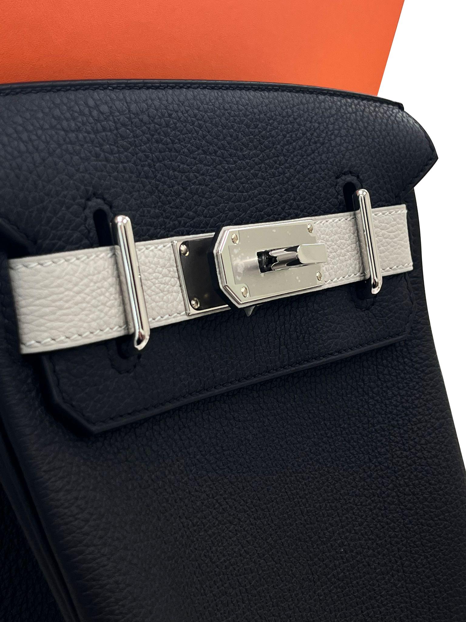 Hermes SAC A DOS HAC A DOS PM Veau Togo Leather Backpack Palladium Hardware For Sale 9