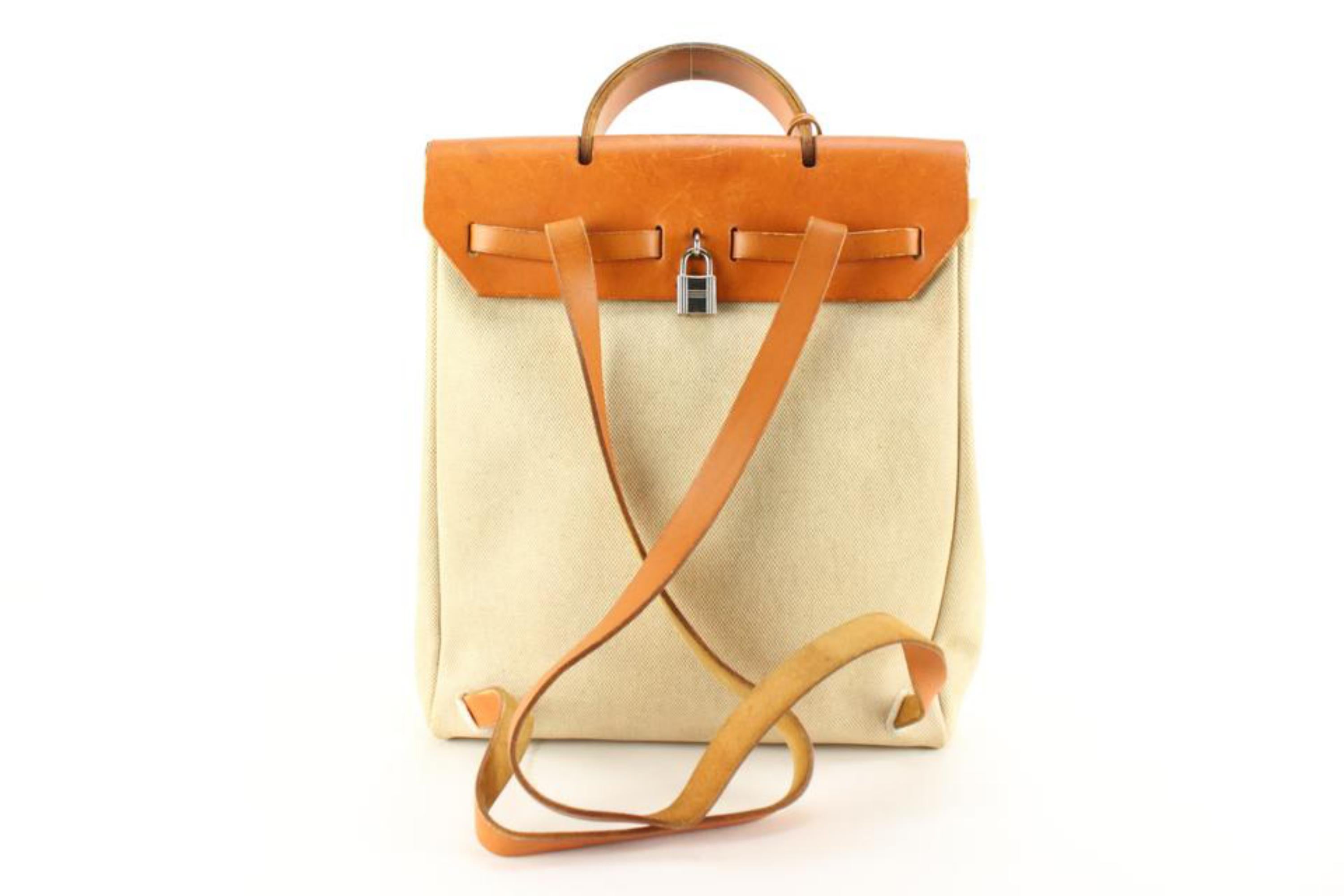 Hermès Sac a Dos Herbag Backpack 2-in-1 Set 98h711s In Good Condition For Sale In Dix hills, NY