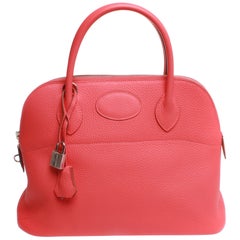 Hermès Sac Bolide 31 Taurillon Clemence Leather Top Handle Handbag