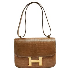 Hermès Sac Constance 24 Beige circa 1985 Precious Leather Shoulder Bag Hermes