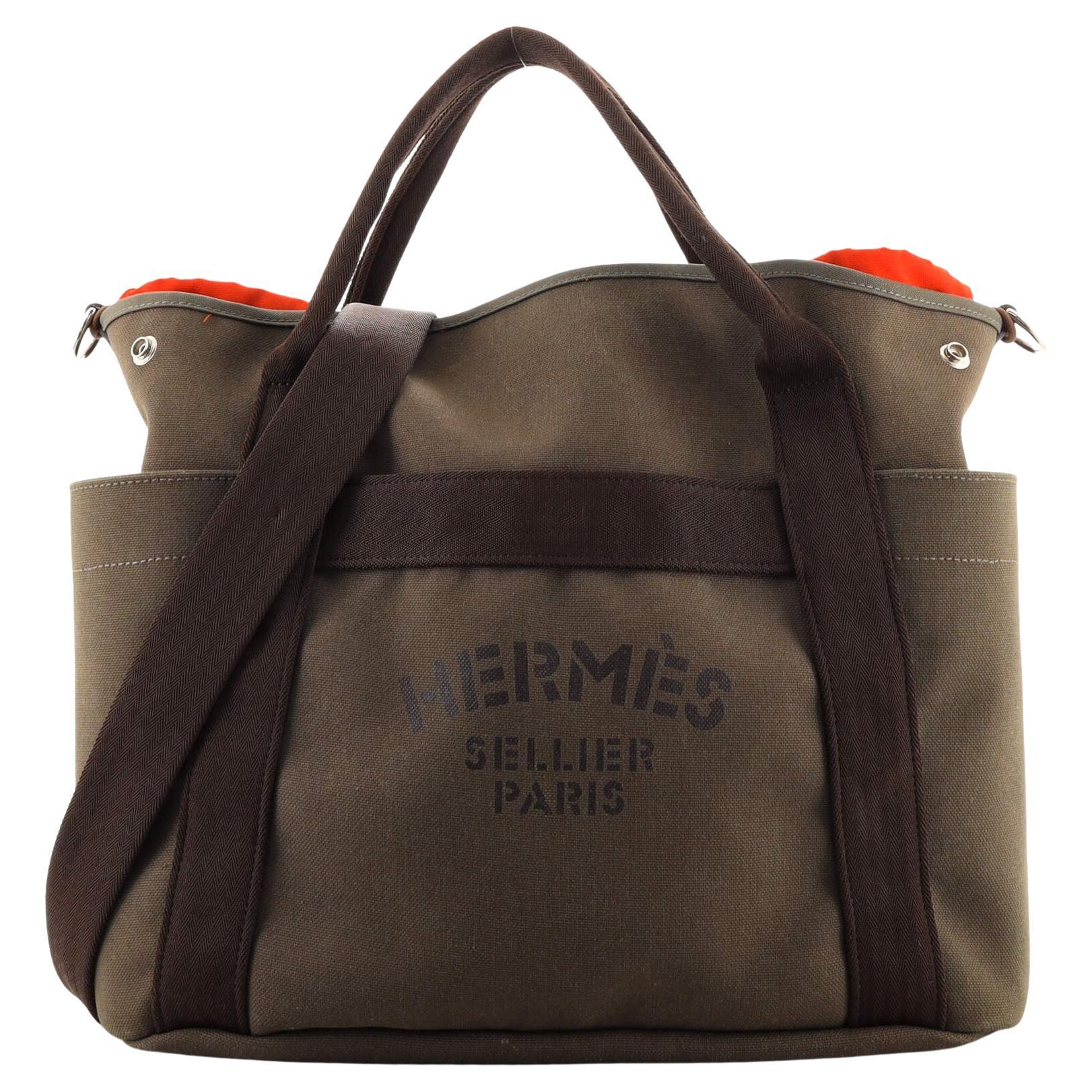 Hermes Hac 50 Men's Birkin Bag Black Fjord Leather Brass Hardware For ...