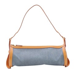 Hermes Sac Doremi Bag Denim with Leather Medium