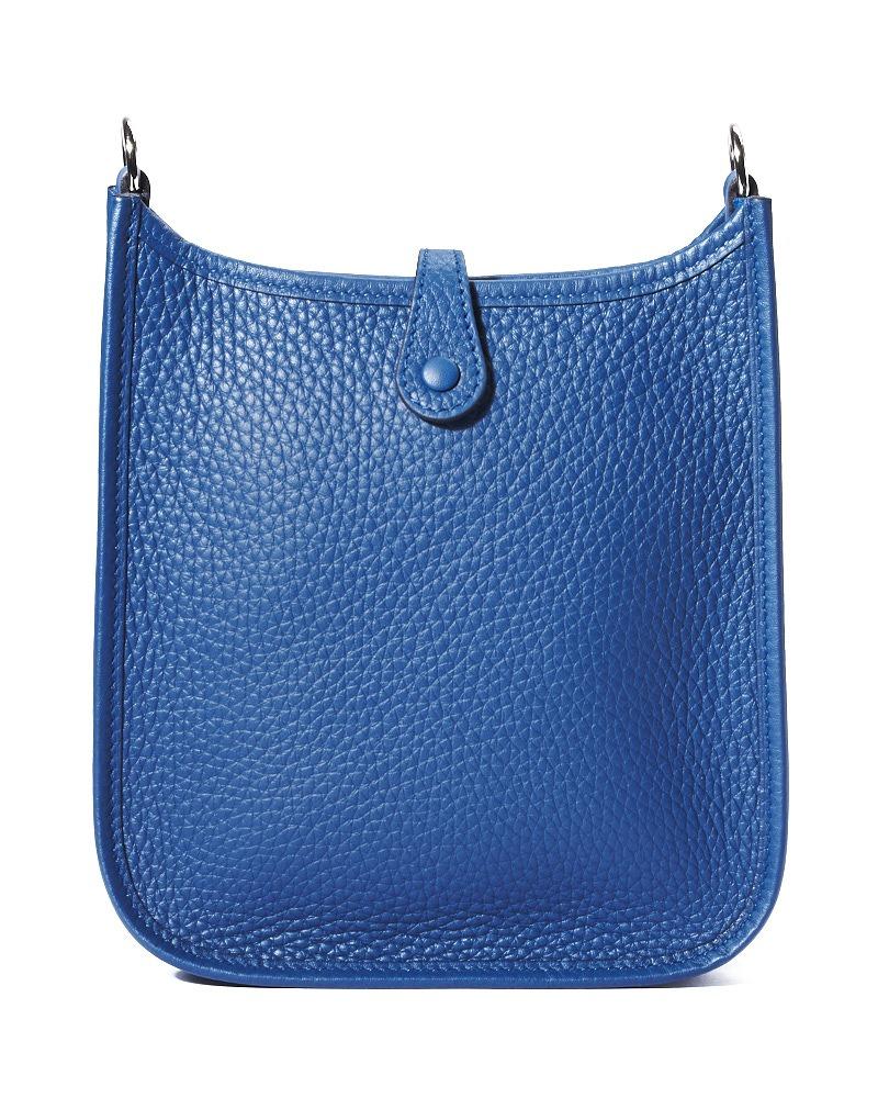 Hermès Sac Evelyne 16 Clemence Blue Tie in vendita 1