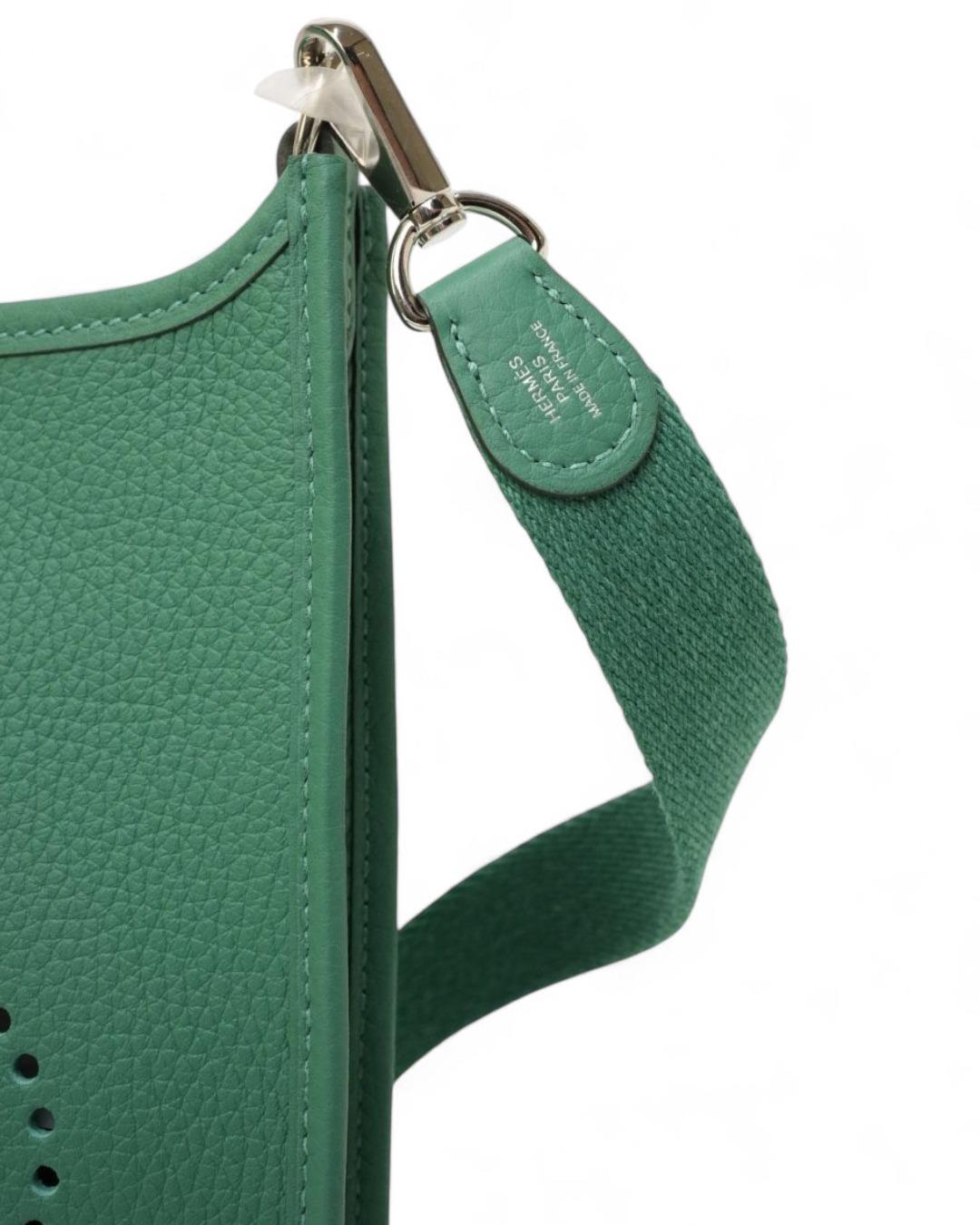 Hermès Sac Evelyne 16 Clemence Menthe in vendita 5