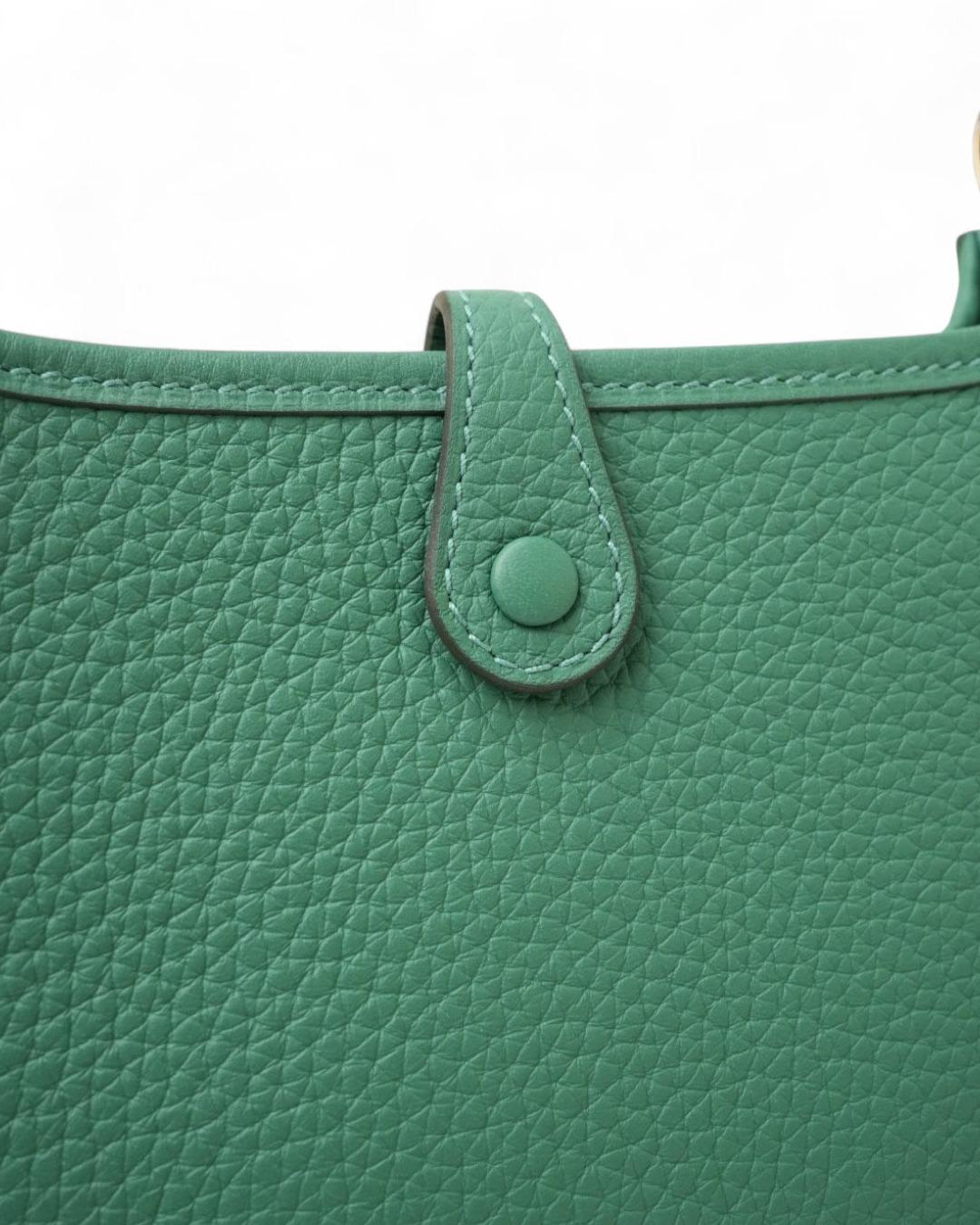 Hermès Sac Evelyne 16 Clemence Menthe in vendita 7