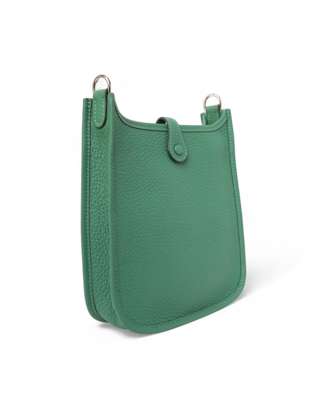 Hermès Sac Evelyne 16 Clemence Menthe in vendita 3