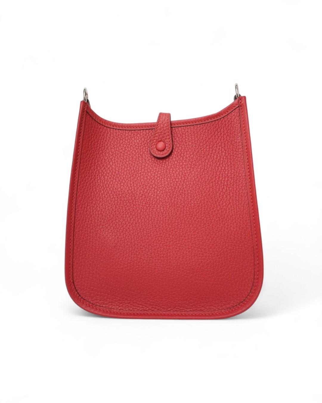 Hermès Sac Evelyne 16 Clemence Rouge Radieux in vendita 2
