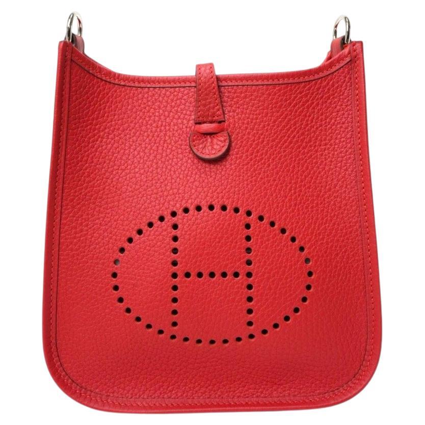 Hermès Sac Evelyne 16 Clemence Rouge Radieux in vendita