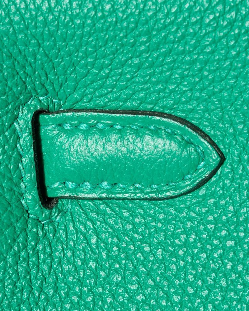 Hermès Sac Kelly 25 Retourne Courchevel Verde in vendita 1
