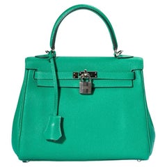 Hermès Sac Kelly 25 Retourne Courchevel Verde
