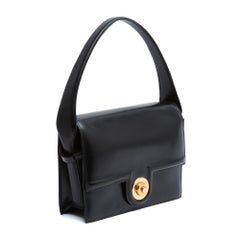 Hermès Sac Princesse Noir 1960s Black box leather Princess Shoulder Bag Hermes