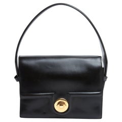 Hermès Sac Princesse Noir 1960s Black box leather Princess Shoulder Bag Hermes
