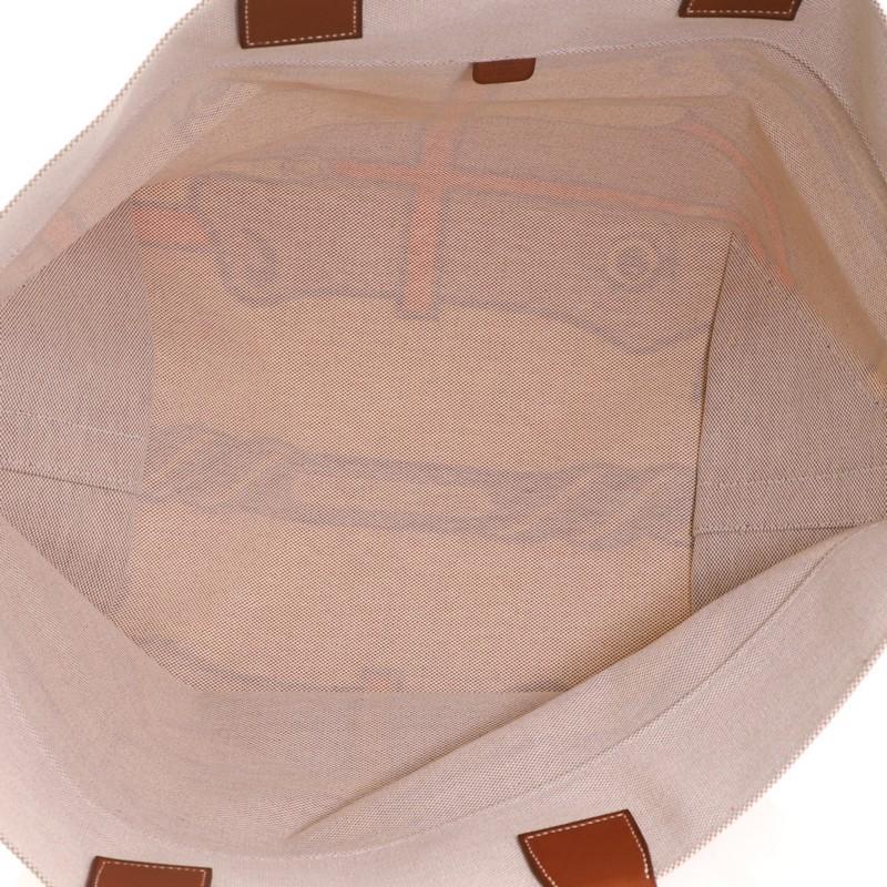 Women's or Men's Hermes Sac Steeple Tote Printed Toile With Wood