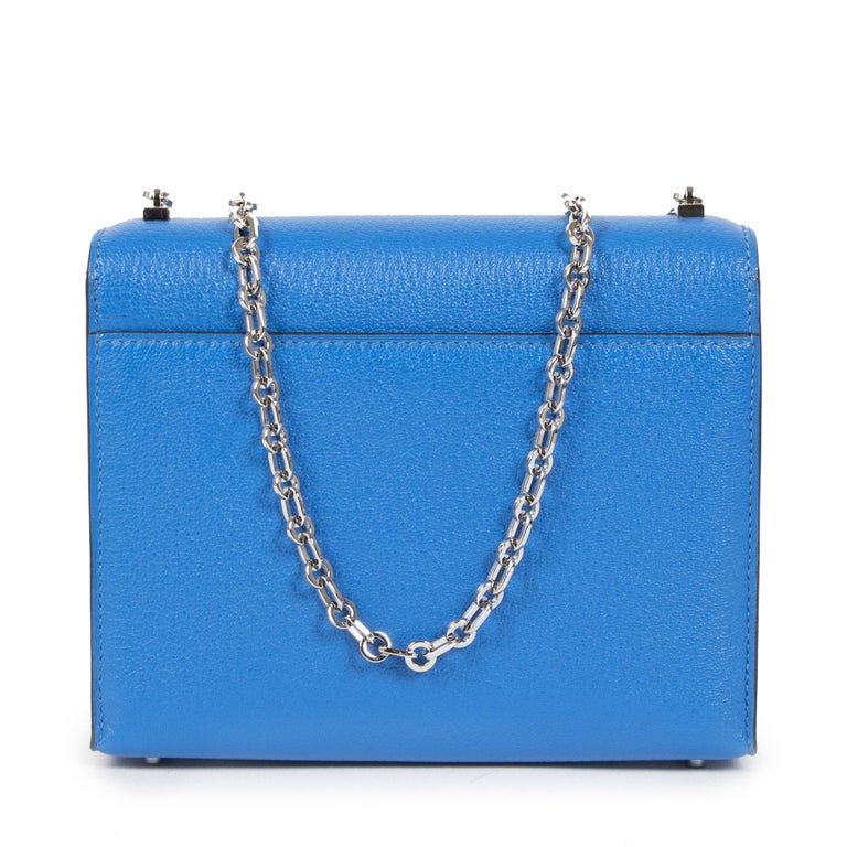 Hermès Sac Verrou Chaine Mini Chevre Mysore 17 Bleu Hydra