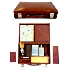 Retro Hermès Saddle Leather Shaving Case, 1950s France