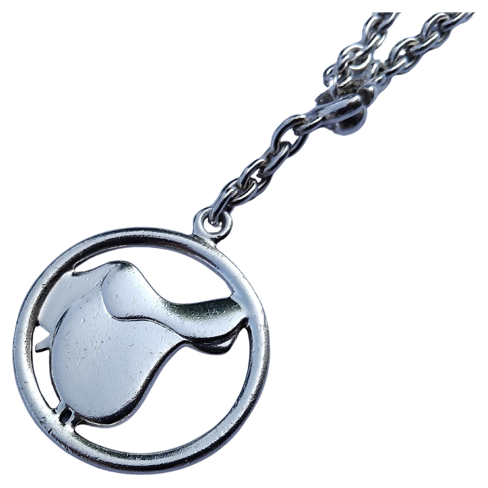 Hermès Saddle Silver Keychain Horse Equestrian Texas In Good Condition For Sale In Corcoué Sur Logne, Loire-Atlantique