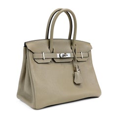 Hermès Sage Green Togo Leather 30 cm Birkin Bag