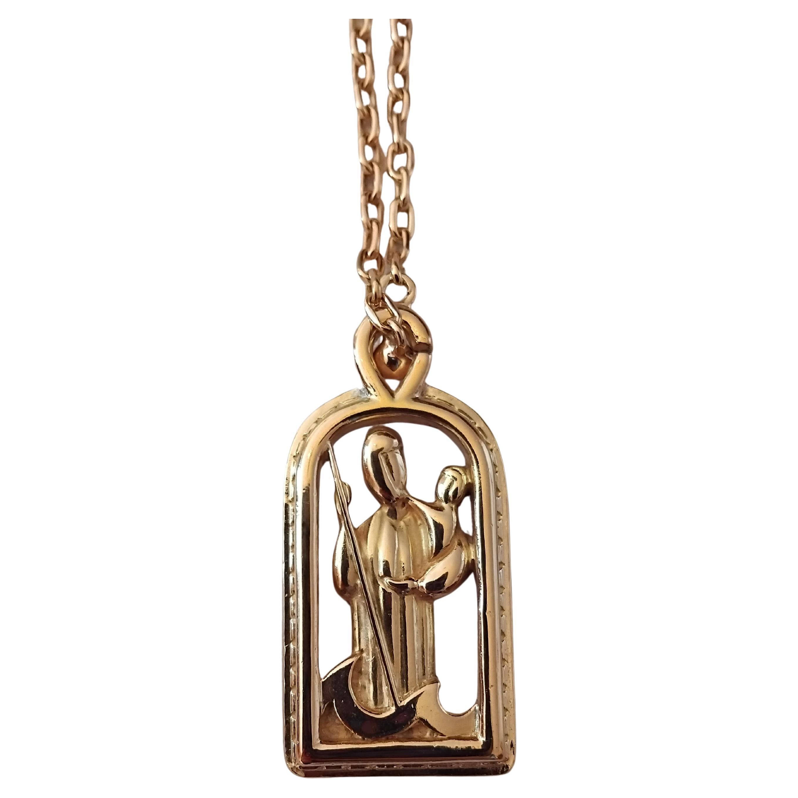 Exceptionnel porte-clés Hermès authentique

Représente Saint Christophe, un saint du christianisme. Christophe signifie 