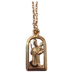 Hermès Saint Christopher Yellow Gold Key Holder Charm