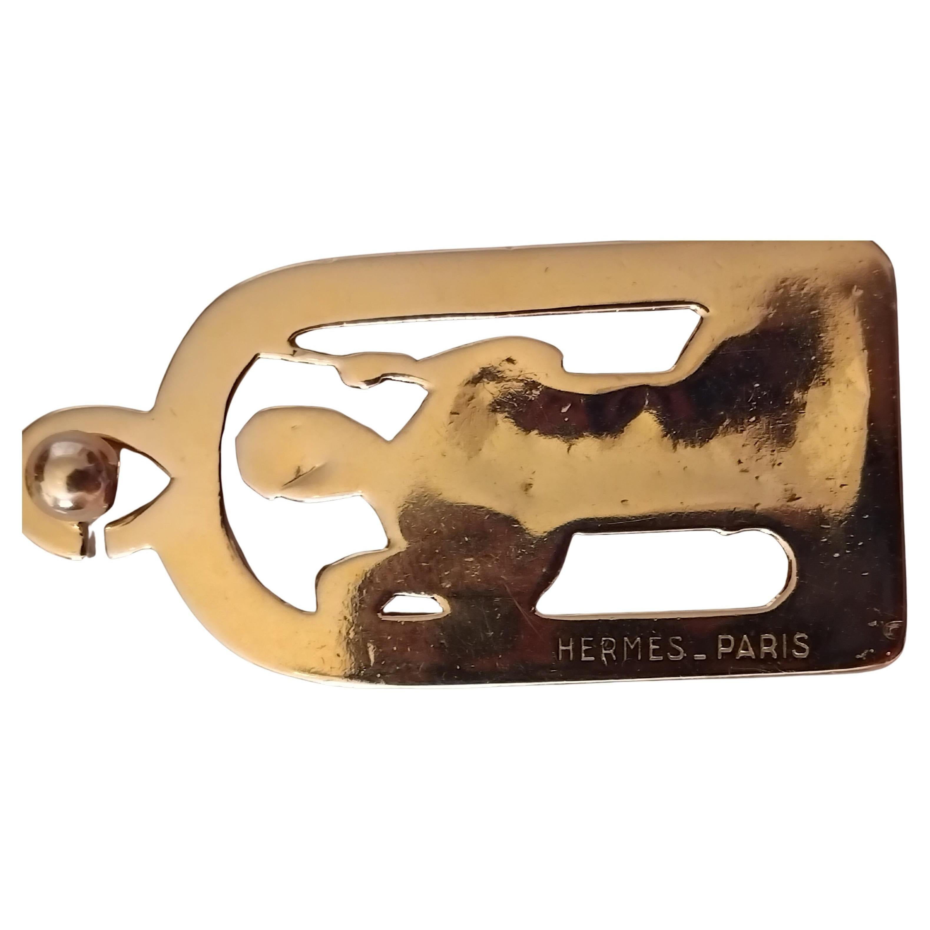 Hermès Saint Christopher Yellow Gold Key Holder Charm (breloque porte-clés en or jaune) en vente 2