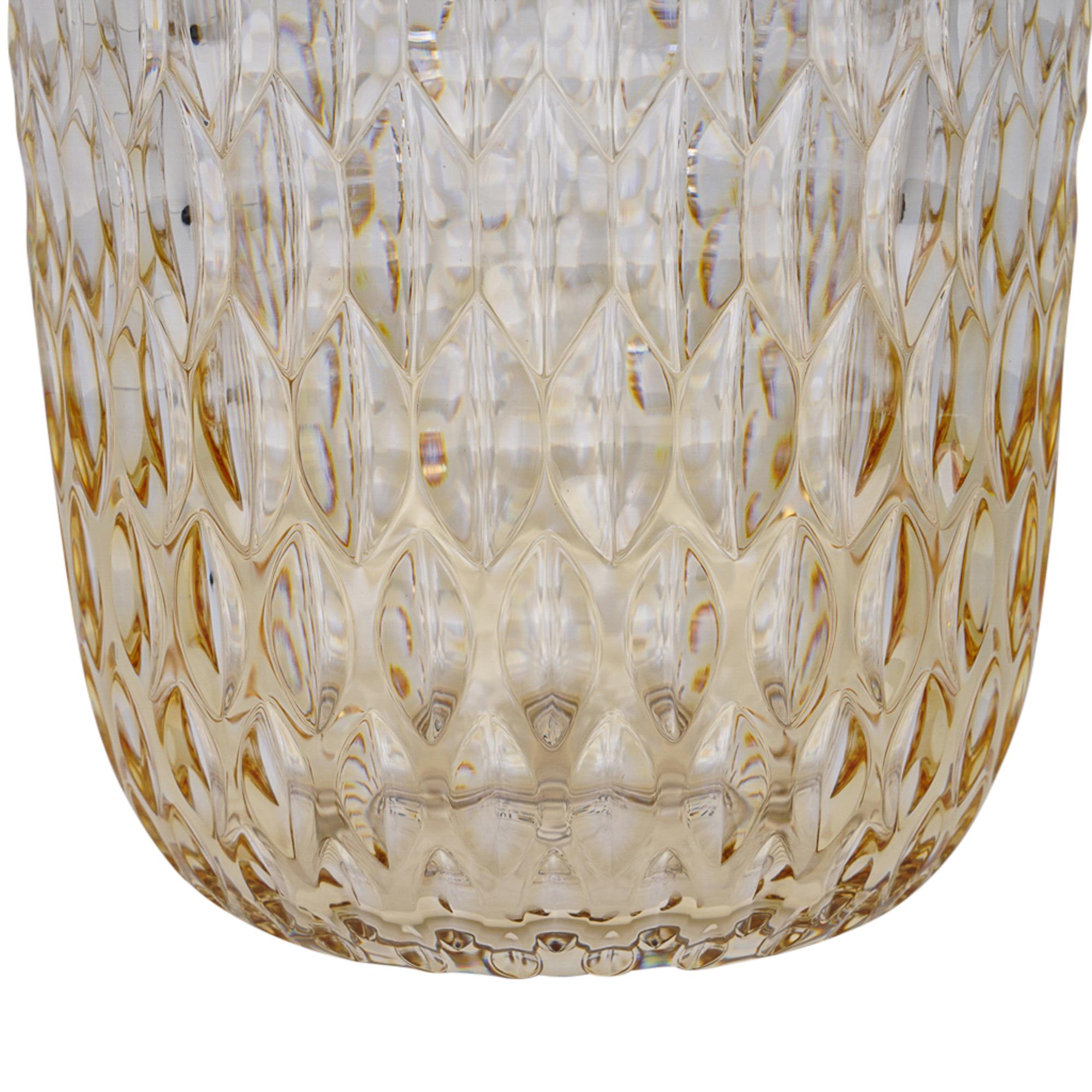 Lampe de bureau Saint Louis Folia en cristal ambré et bois foncé, édition limitée Hermès Unisexe en vente