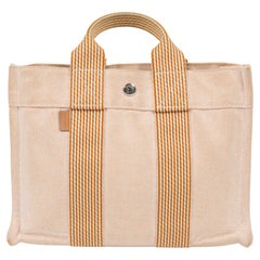 Hermes Salmon Cotton “Toto” PM Tote Bag