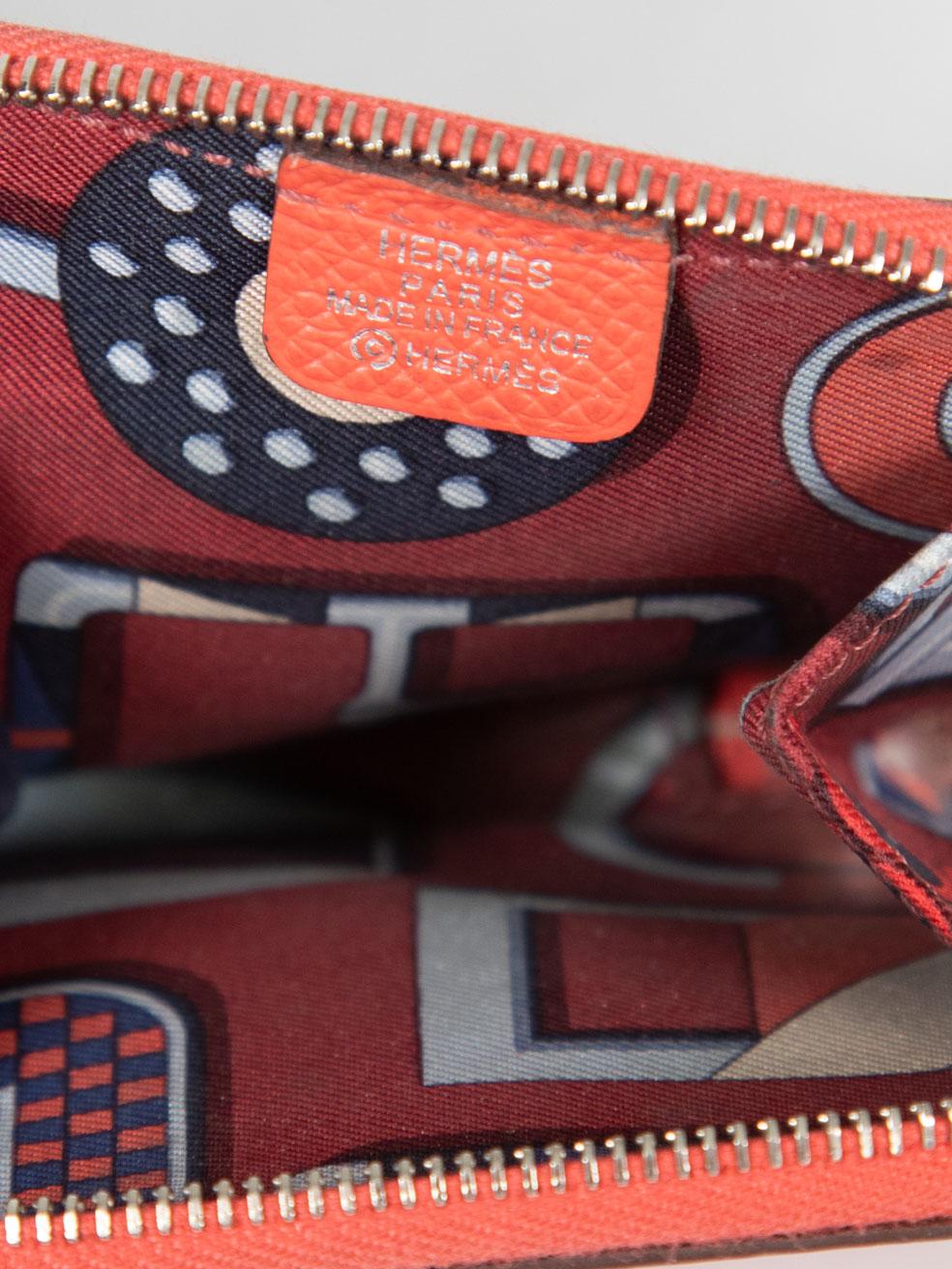 Hermès Salmon Pink Coin Pouch For Sale 2