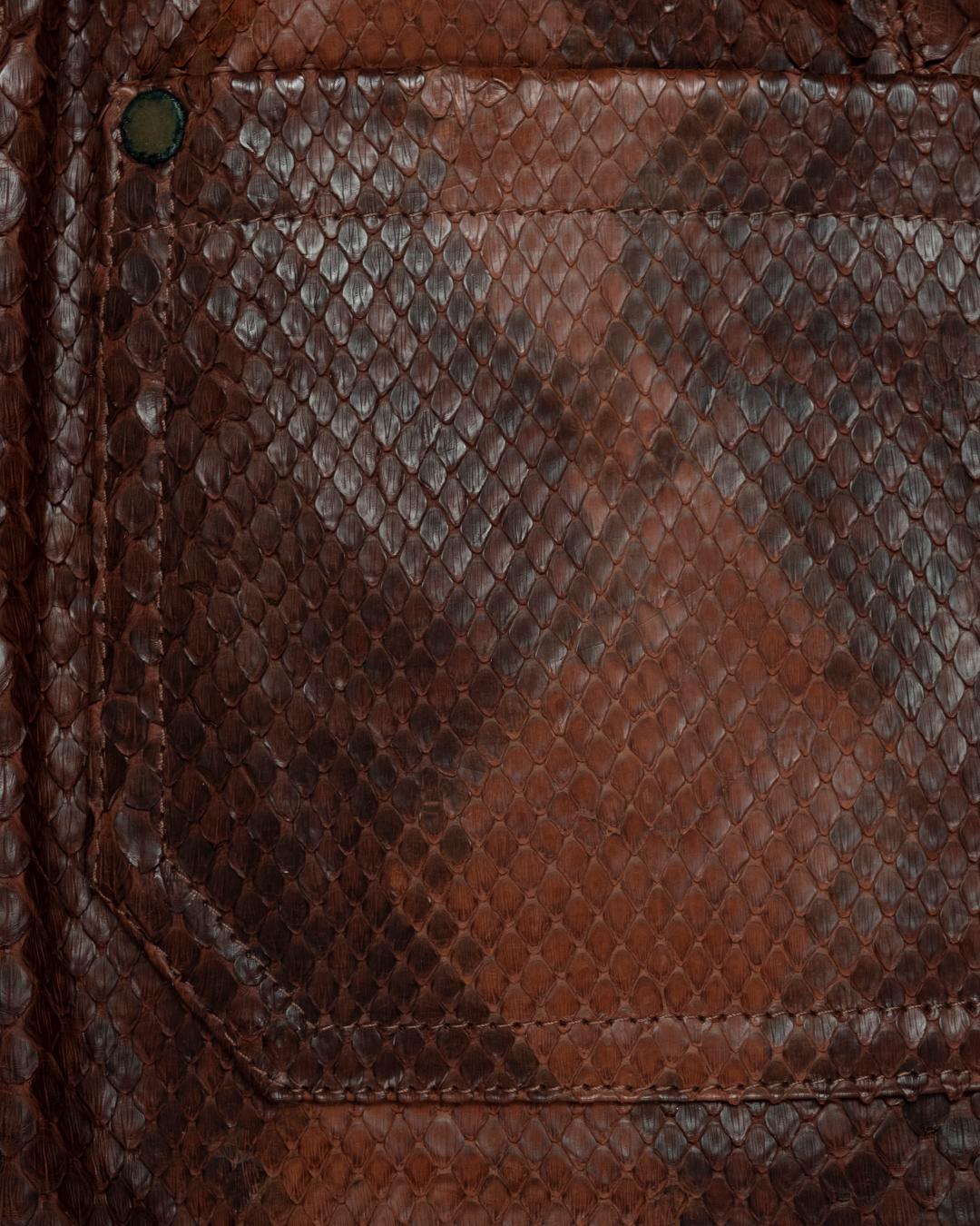 Hermes Sample Python Leather Trousers In Excellent Condition For Sale In Beverly Hills, CA