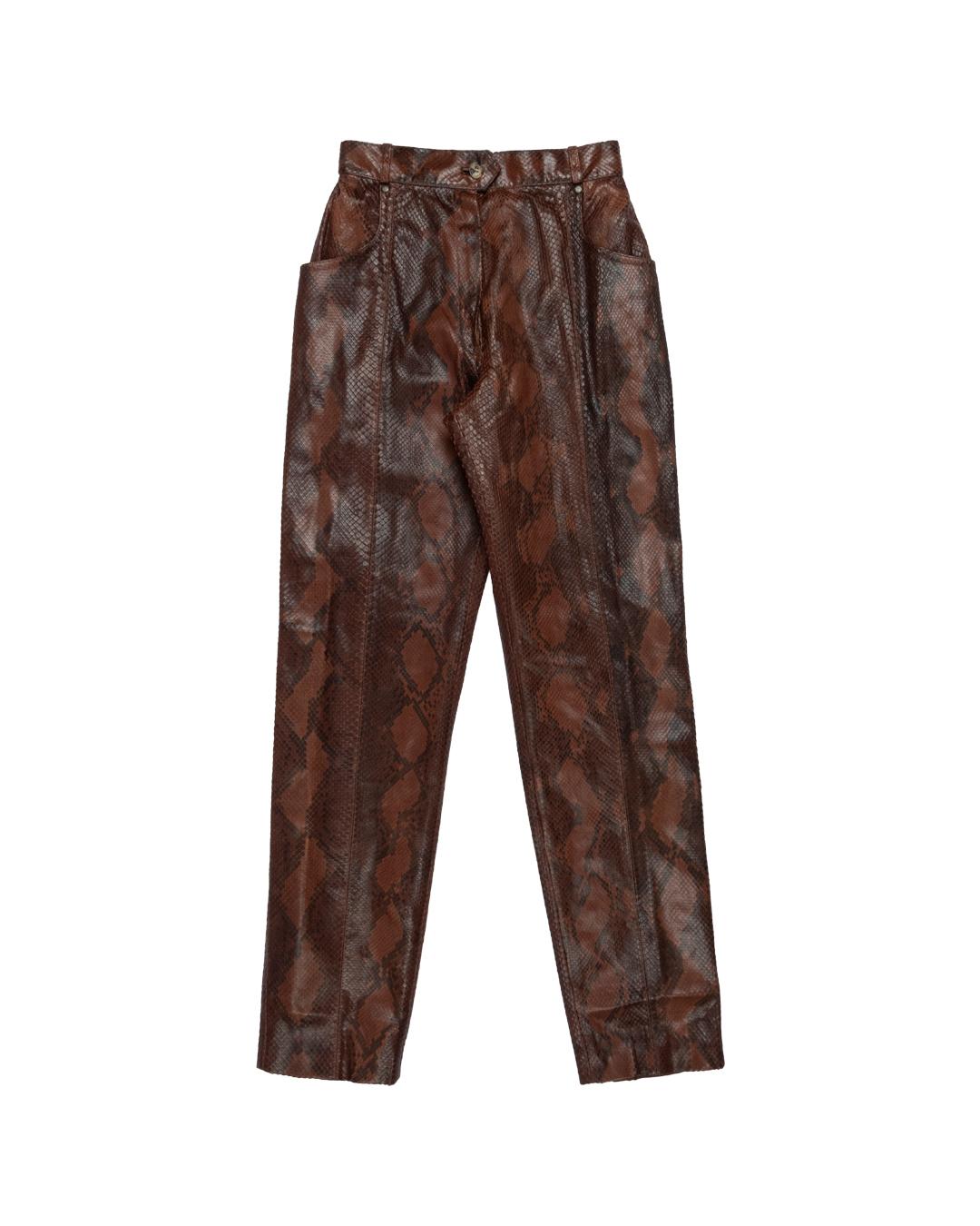 Hermes Sample Python Leather Trousers For Sale 1