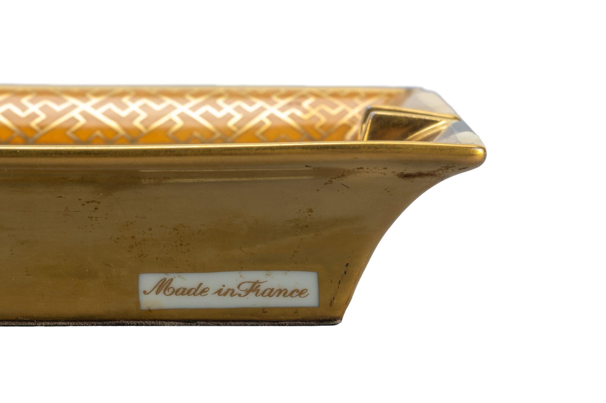 Women's or Men's Hermes Samurai Gold Porcelaine Ashtray