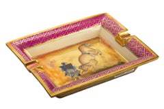 Hermes Samurai W/Horse Porcelain Ashtray