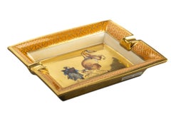 Hermes Samurai W/Horse Porcelain Ashtray