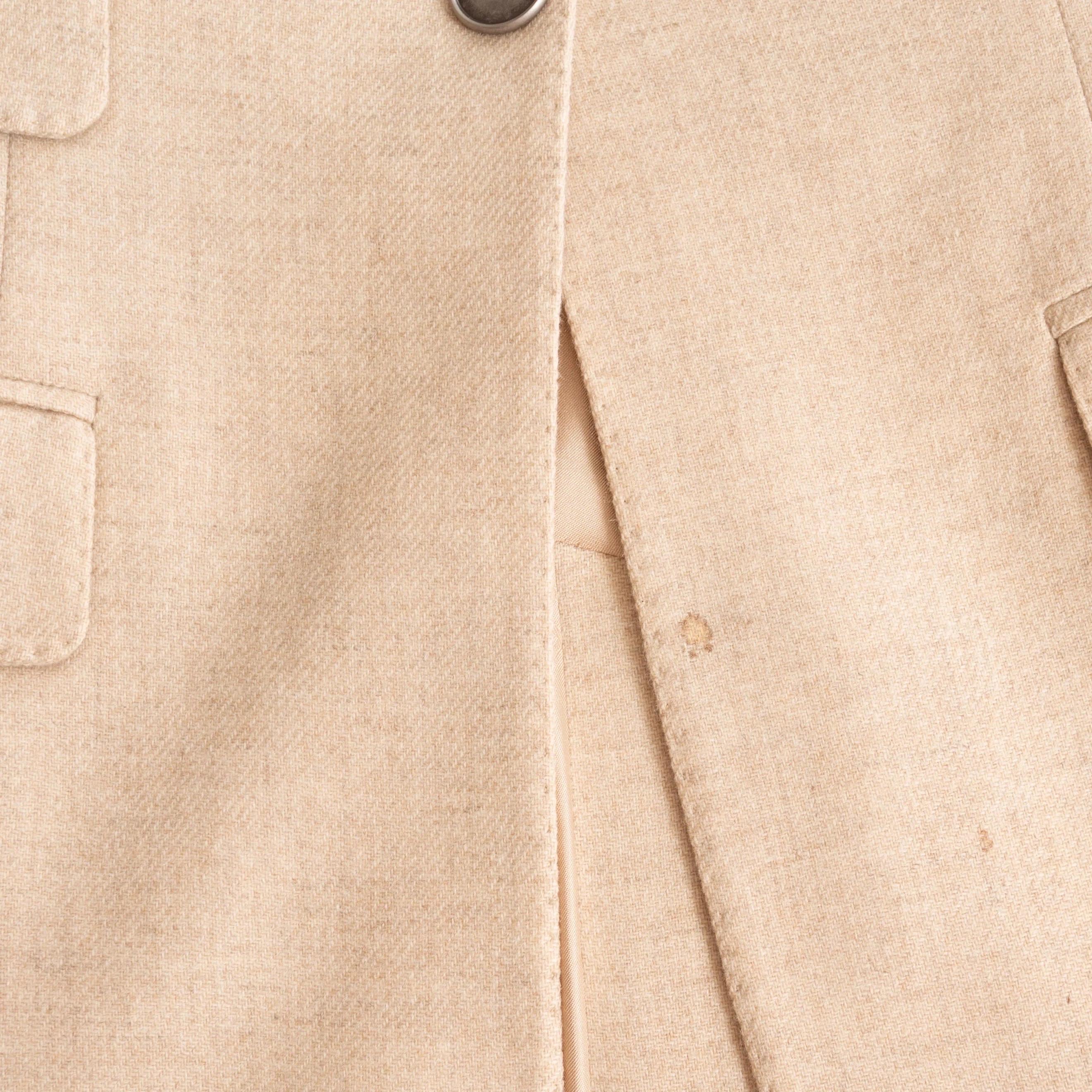 Hermès Sand Cashmere Single-Breasted Blazer For Sale 3