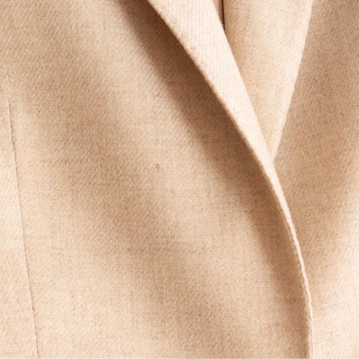 Hermès Sand Cashmere Single-Breasted Blazer  For Sale 4