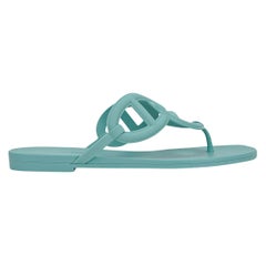 Hermes Sandal Flat Egerie Vert Embrun Limited Edition 37 / 7