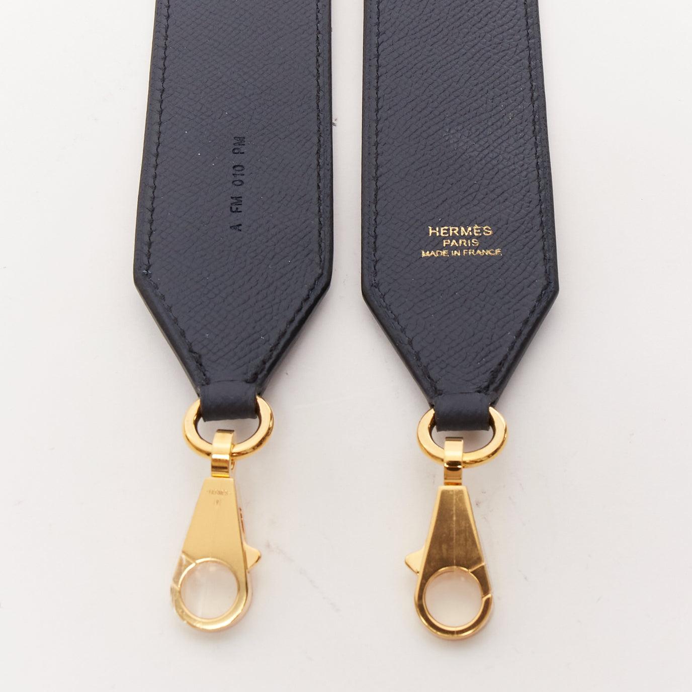 HERMES Sangle 40 red yellow black woven leather gold hardware bag strap In New Condition For Sale In Hong Kong, NT