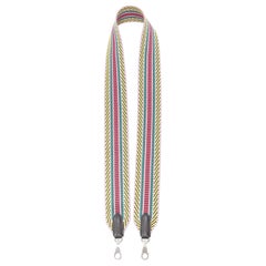HERMES Sangle Cavale 50 chevron stripes woven silver hardware bag strap