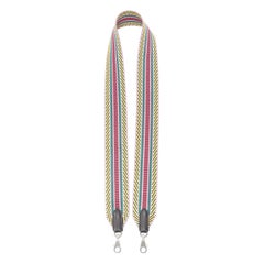HERMES Sangle Cavale 50 multicolour chevron stripes woven silver bag strap