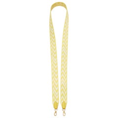 HERMES Sangle Zigzag 25 yellow chevron woven fabric gold hardware bag strap