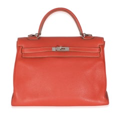 Hermès Sanguine Clemence Retourne Kelly 35 PHW