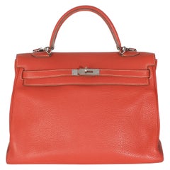 Hermès Sanguine Clemence Retourne Kelly 35 PHW