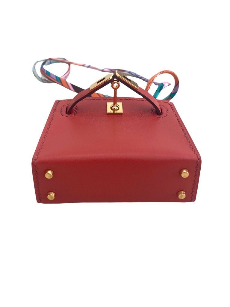 Hermès Sanguine Mini Kelly Twilly Bag Charm For Sale 3