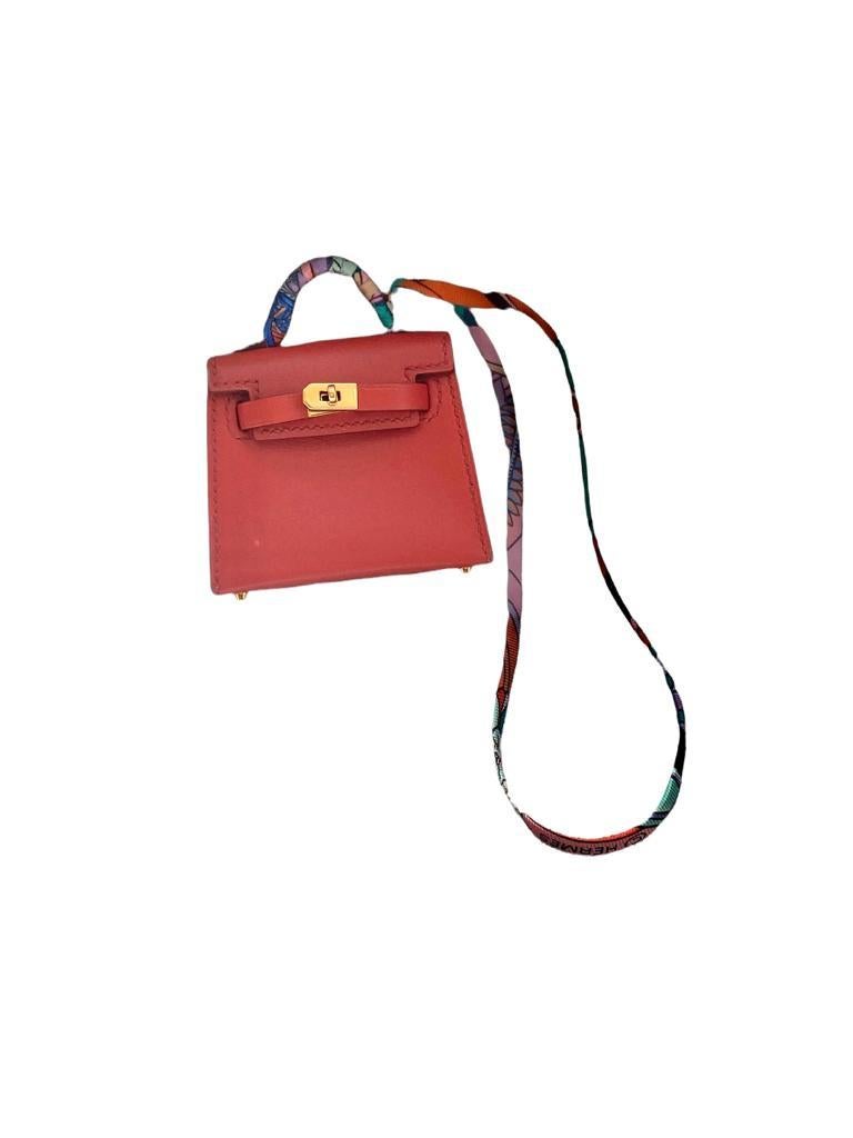 Hermès Sanguine Mini Kelly Twilly Bag Charm For Sale 4