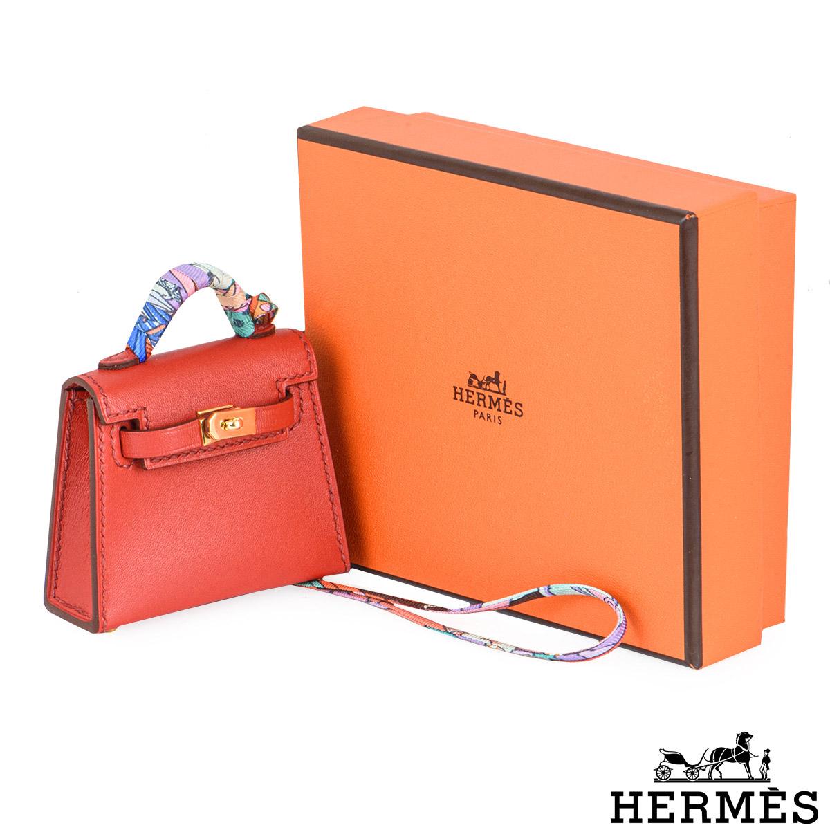 Hermès Sanguine Mini Kelly Twilly Bag Charm For Sale 1