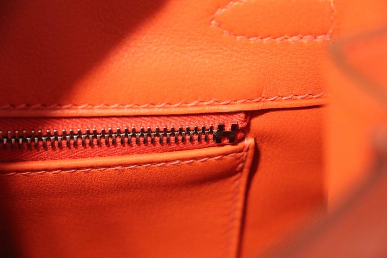 Hermès Sanguine Swift Leather 25 cm Birkin Bag at 1stDibs