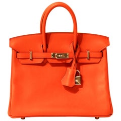 Hermès Sanguine Swift Leather 25 cm Birkin Bag