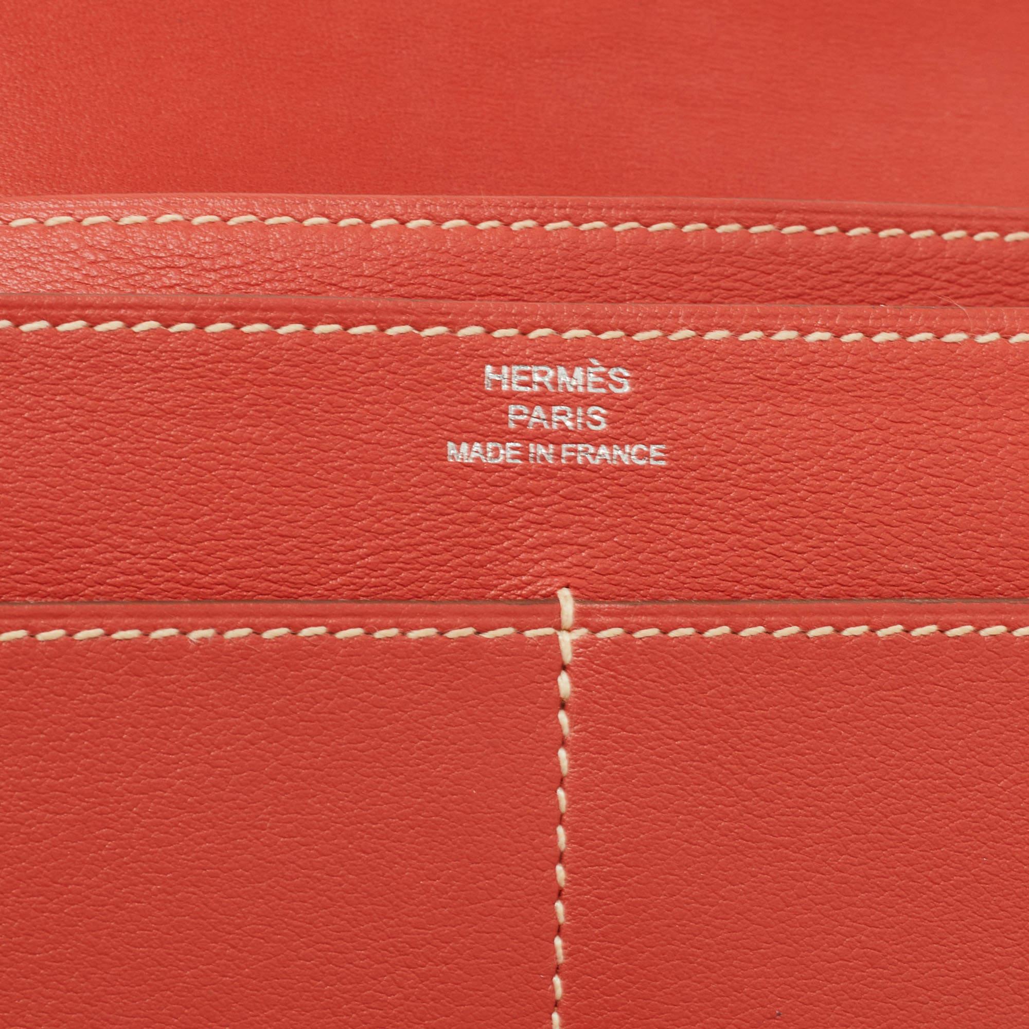 Sanguine Swift Leder-Dogon Duo Brieftasche von Hermès 7