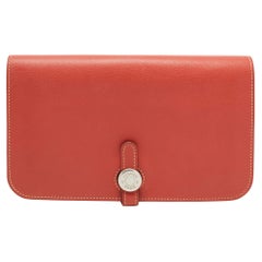 Hermes Sanguine Swift Leather Dogon Duo Wallet