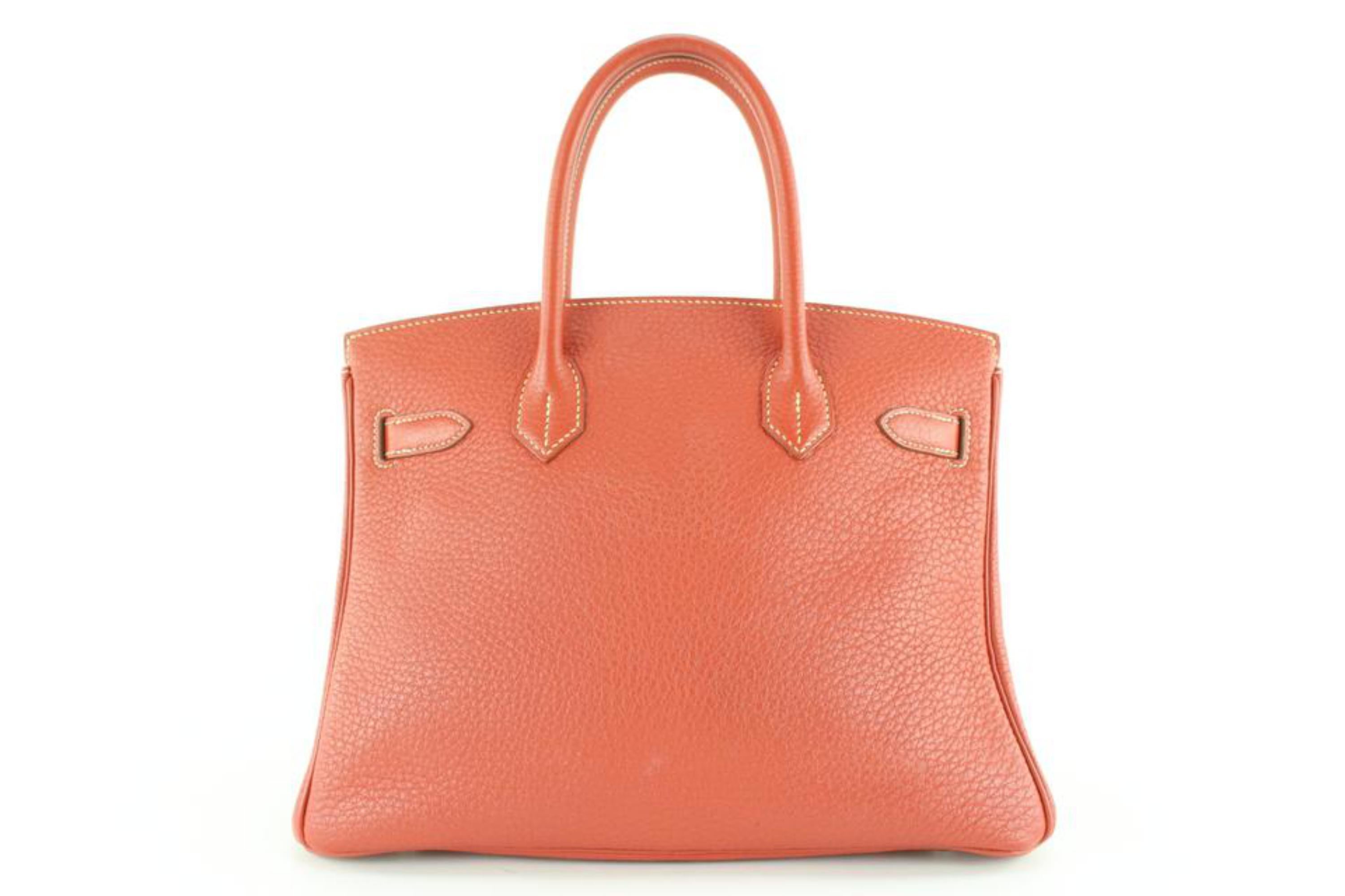 Hermès Sanguine Togo Leather Birkin 30 2H1028 In Excellent Condition For Sale In Dix hills, NY